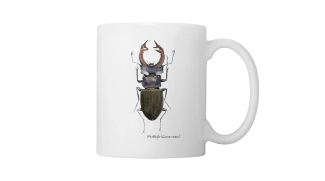 Tasse mit Hirschkäfer-Motiv